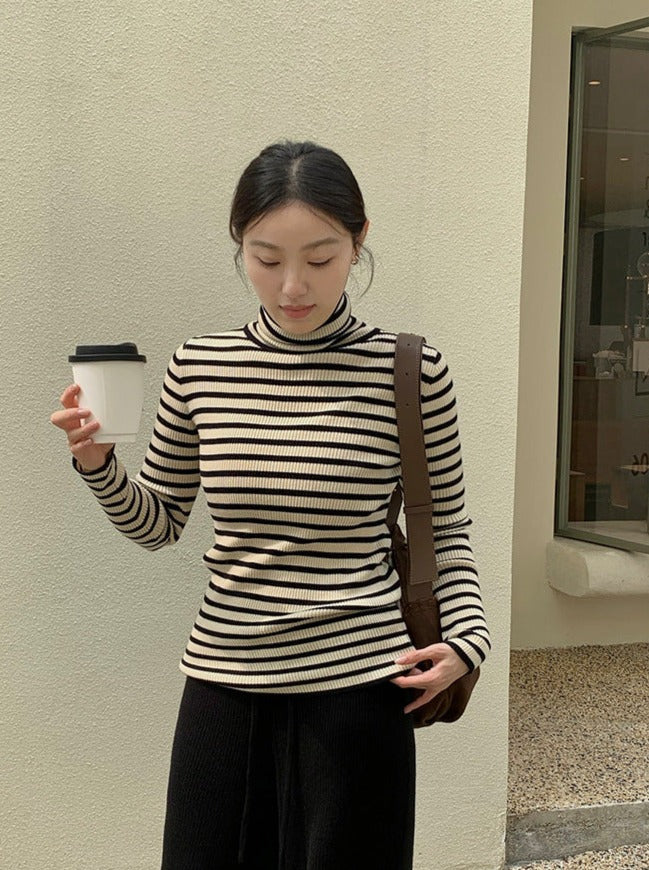 韓国ファッション SELCA-リブタートルニット-2023aw-tp20-08