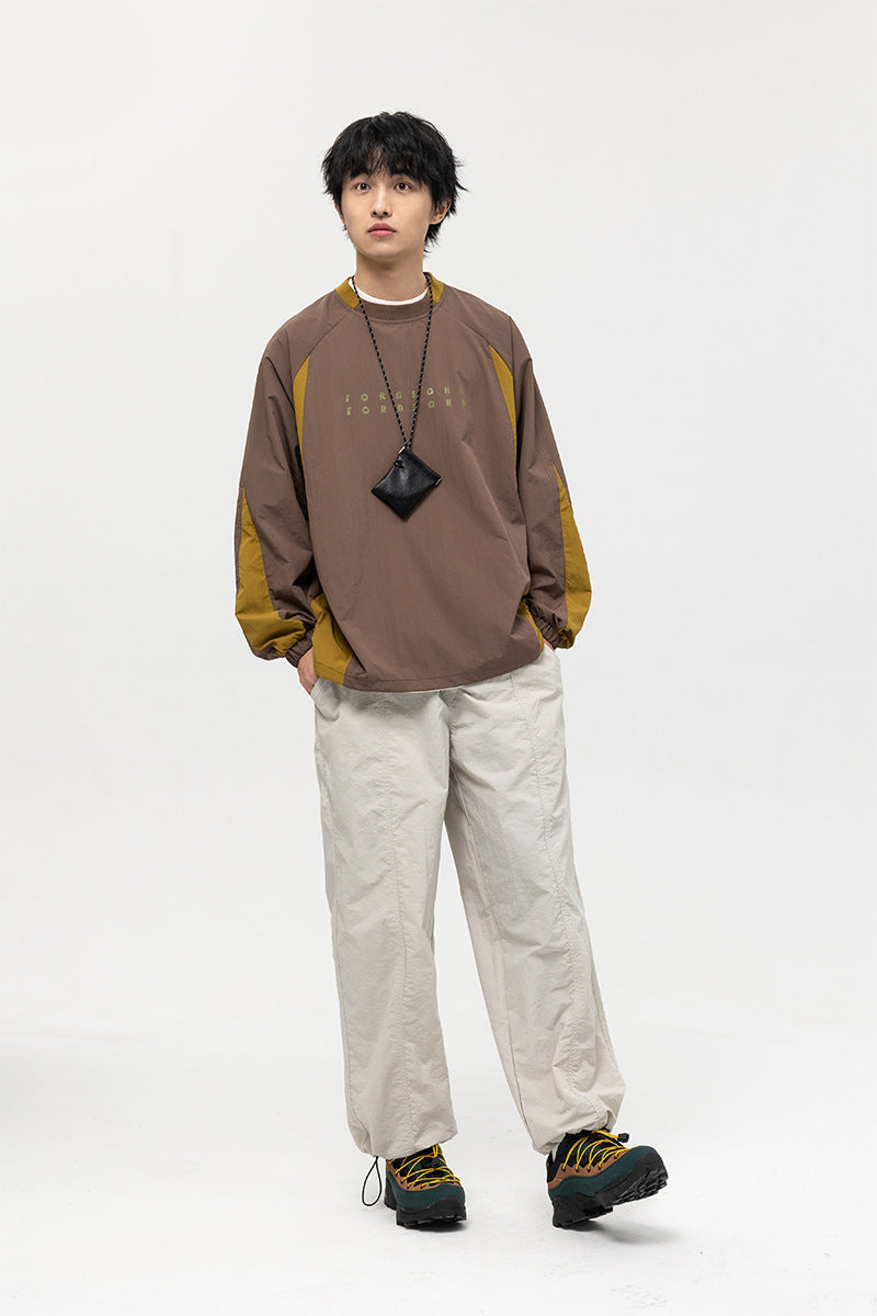 韓国ファッション SELCA-Long Sleeve Bicolor Shirt-mselca2024ss-004-018