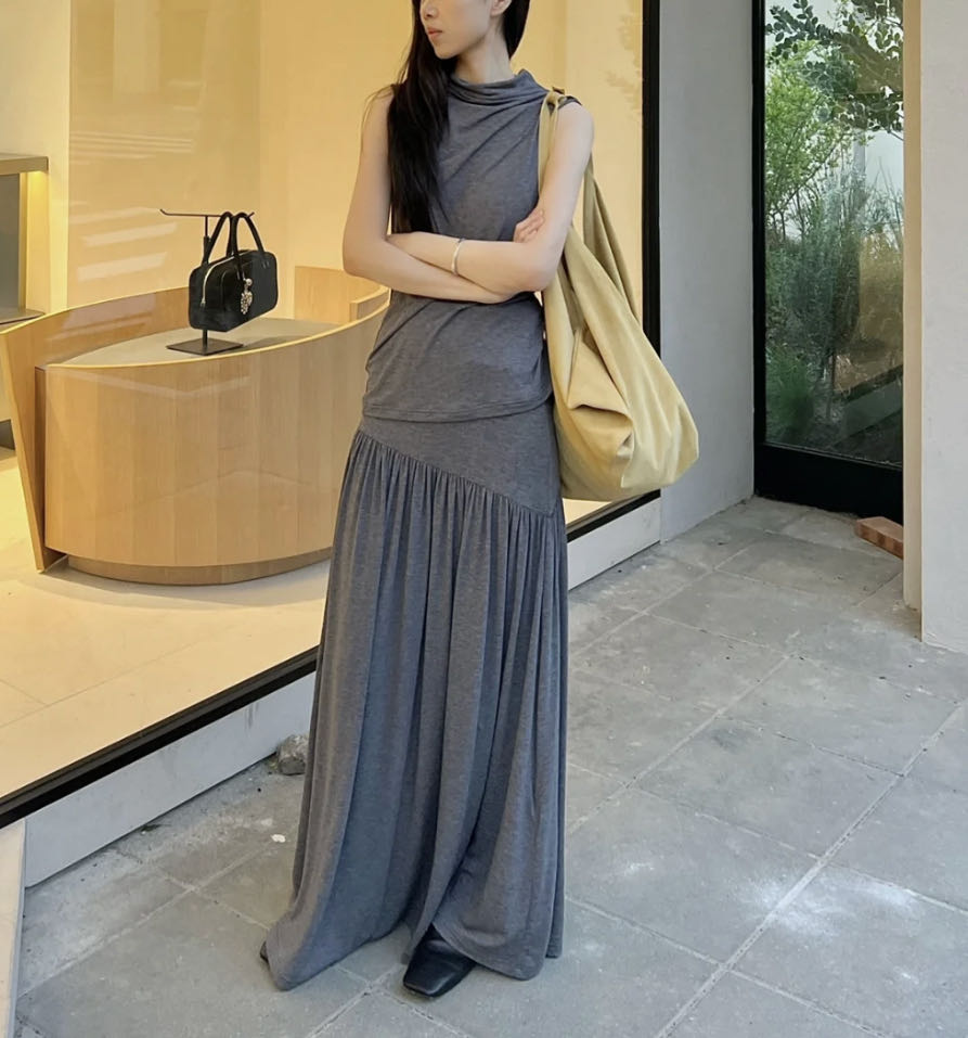 韓国ファッション SELCA-ドレープデザインセットアップ-se2023ss-se10-016