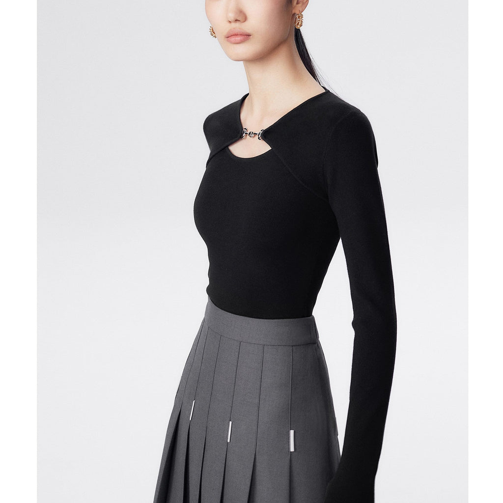 韓国ファッション SELCA-チャームニットトップス-2024ss-0025-01