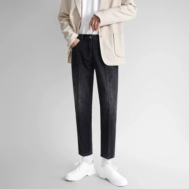 韓国ファッション SELCA-center pleat denim pants-2024ss-pt07-05