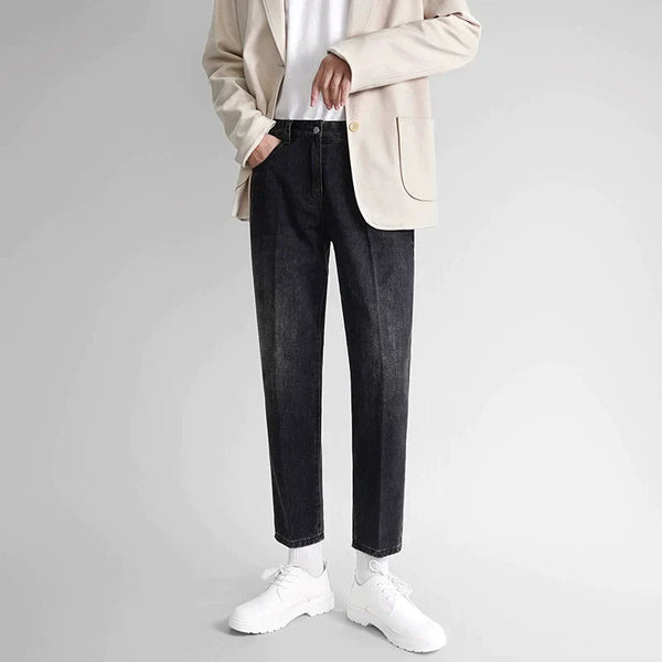 韓国ファッション SELCA-center pleat denim pants-2024ss-pt07-014