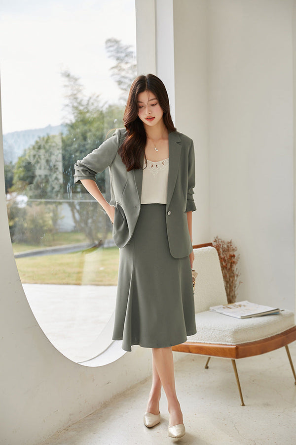 韓国ファッション SELCA-フレアスーツスカート-2024ss-197-04