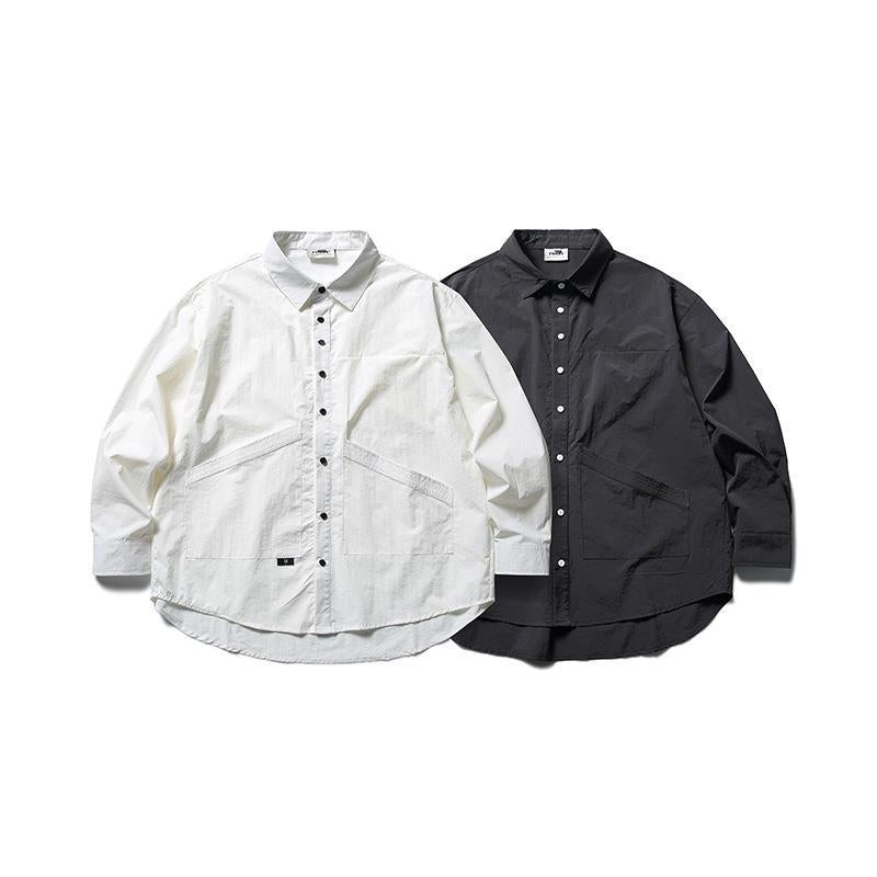 韓国ファッション SELCA-design pocket casual shirt-forn3-23qiu-xin-zuo-chun-se-da-poketutojiao-jin-chang-xiu-siyaturi-ben-xi-retorodezaingan-katupurusiyatu-03