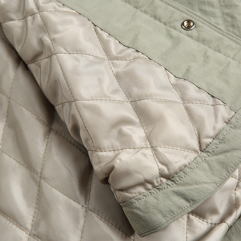 韓国ファッション SELCA-cotton quilted casual shirt-mselca2024ss-095-014