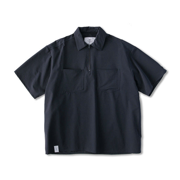 韓国ファッション SELCA-half zip double pocket shirt-mselca2024ss-097-04