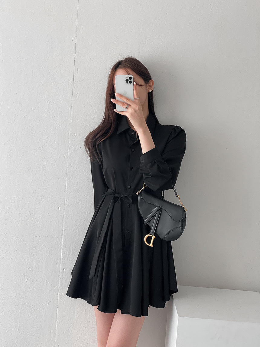 韓国ファッション SELCA-綺麗めフレアワンピース-2023ss-op38-04