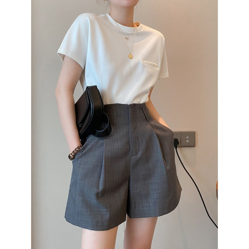 韓国ファッション SELCA-ポケットコットンTシャツ-2024ss-0050-04