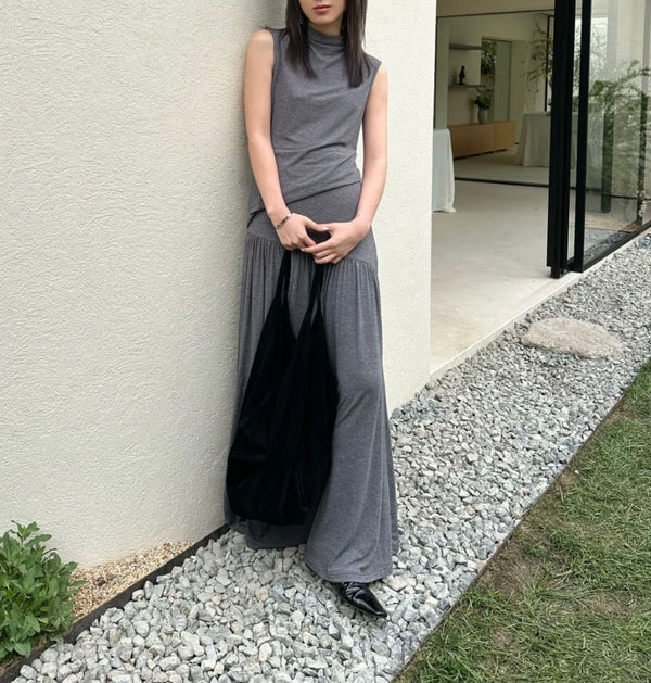 韓国ファッション SELCA-ドレープデザインセットアップ-se2023ss-se10-012