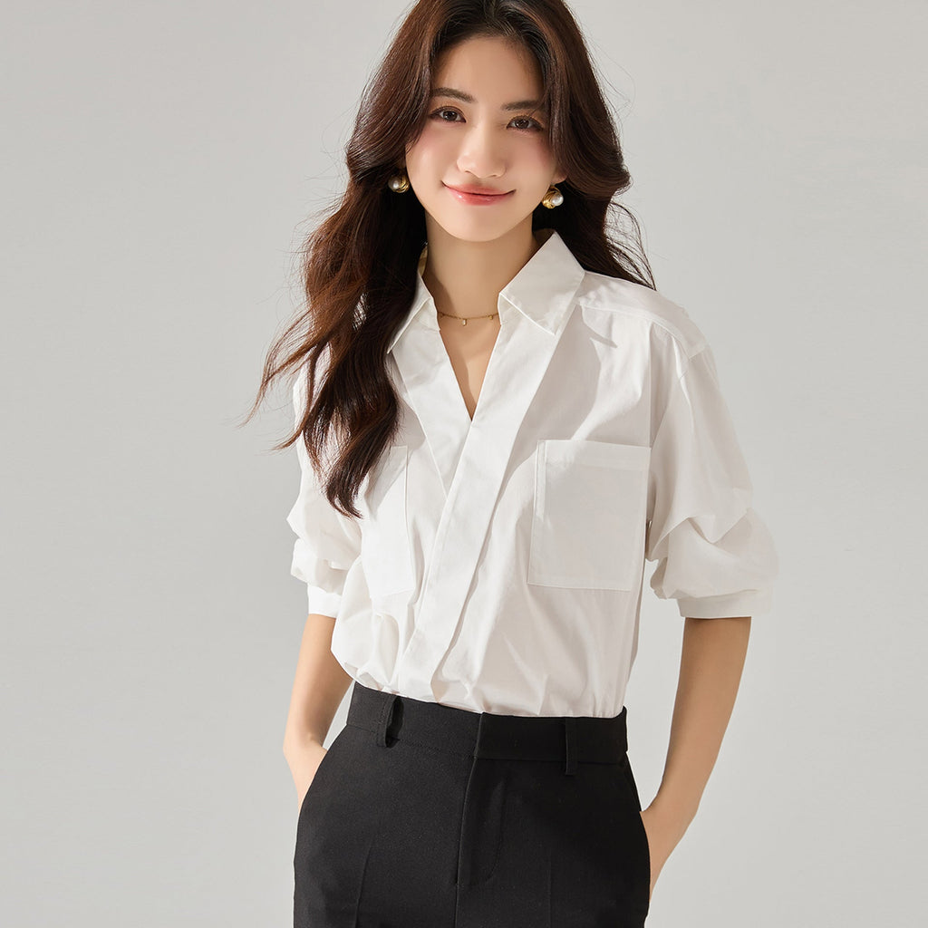 韓国ファッション SELCA-クロスデザインシャツ-2024ss-121-02