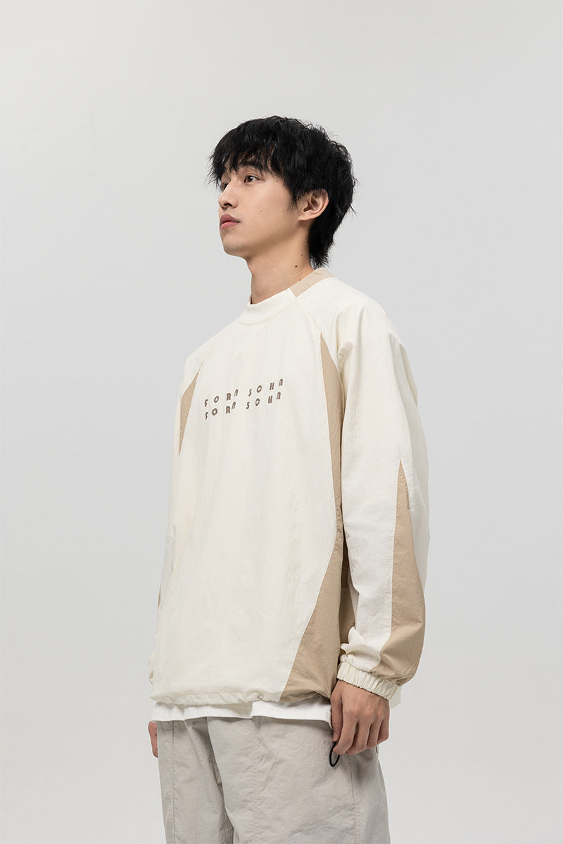 韓国ファッション SELCA-Long Sleeve Bicolor Shirt-mselca2024ss-004-013