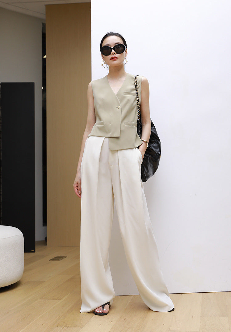 韓国ファッション SELCA-アシメジレセットアップ-2024ss-0068-020