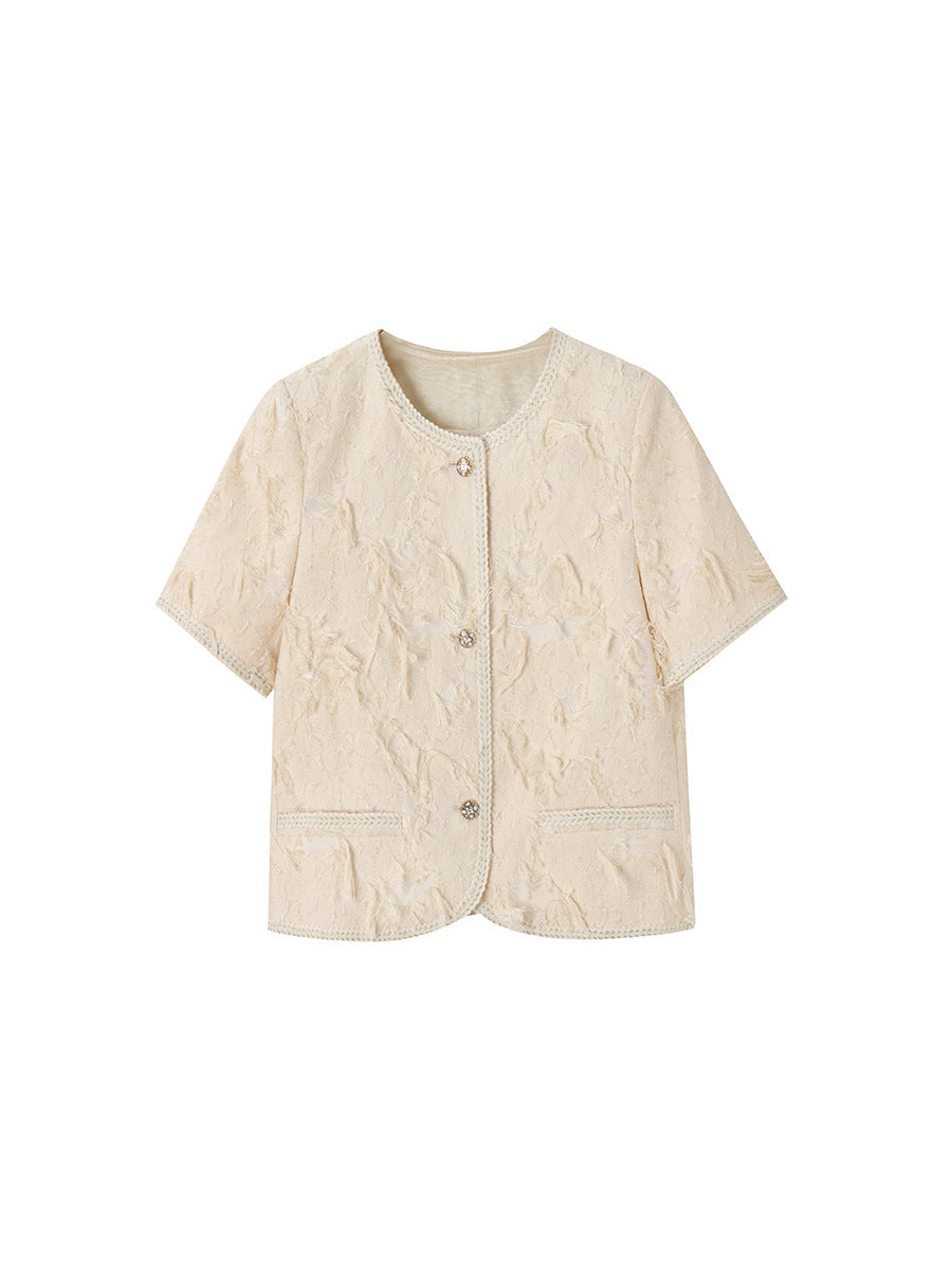 韓国ファッション SELCA-フリンジハーフジャケット-2024ss-158-05