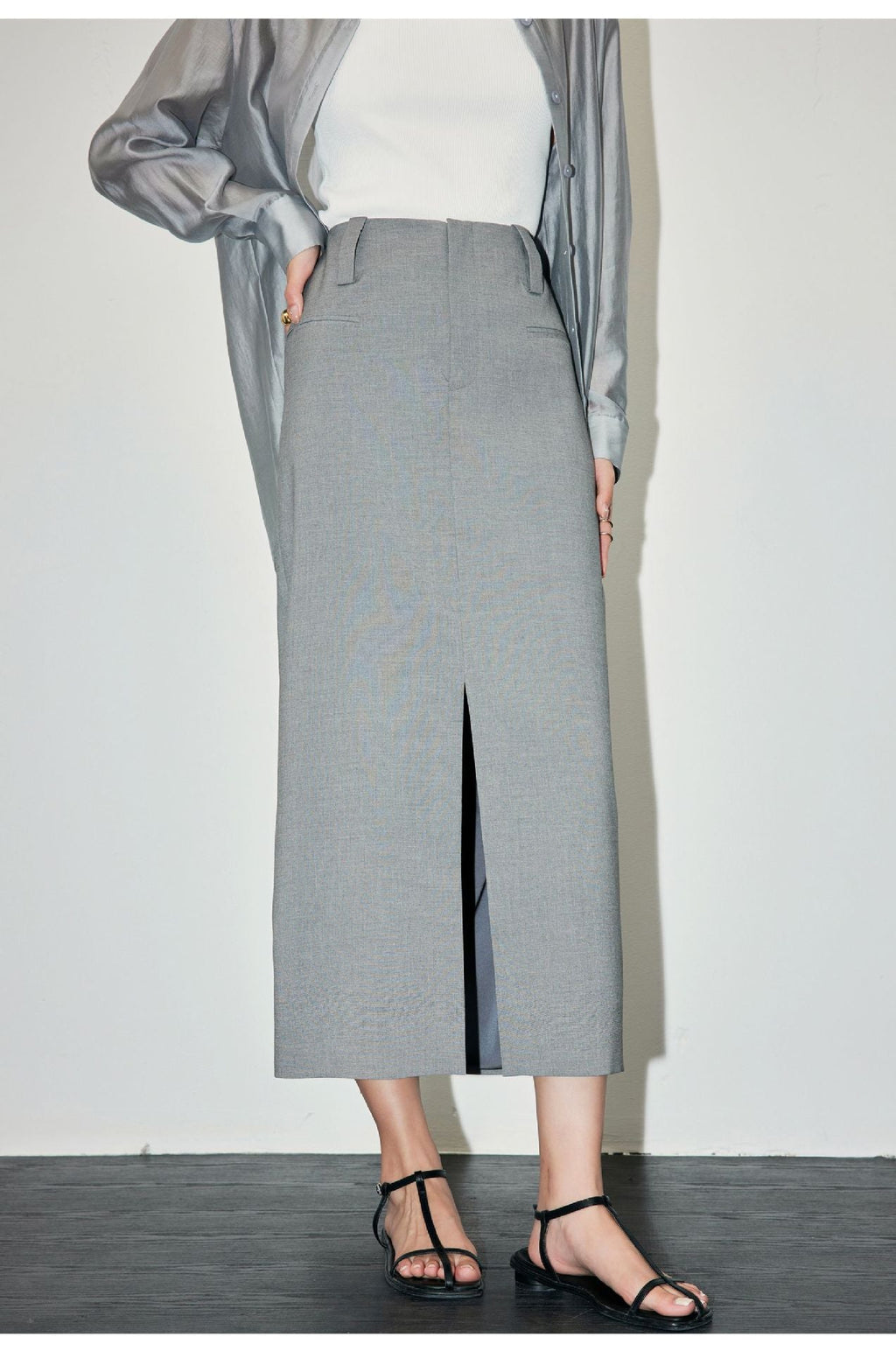 韓国ファッション SELCA-Vネック ノースリーブスリーピース-2024ss-0019-012