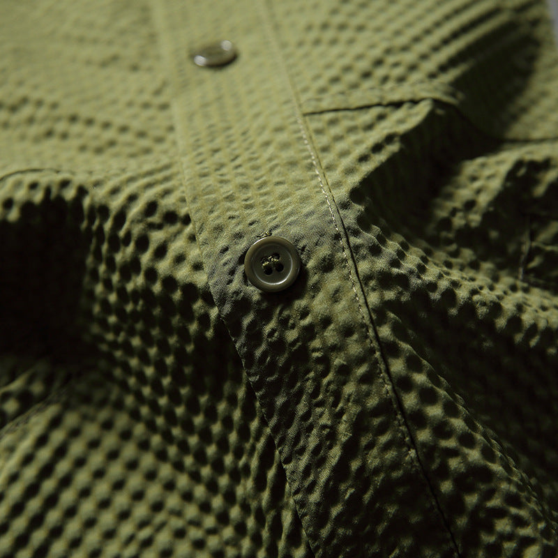 韓国ファッション SELCA-Multi-pocket design loose shirt-mselca2024ss-072-028