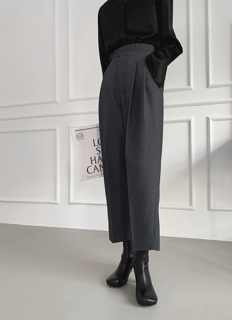 韓国ファッション SELCA-ノーカラーグレーセットアップ-2024ss-0017-044