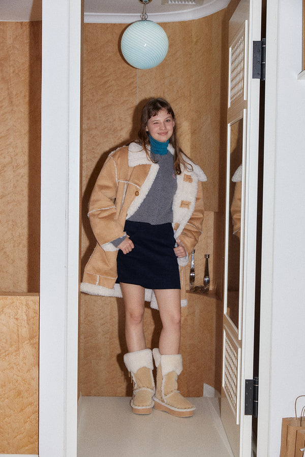 韓国ファッション SELCA-リバーシブルロングボアコート-2023aw-ou52-035