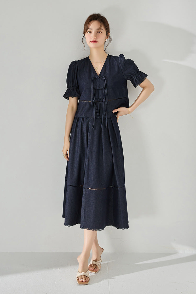 韓国ファッション SELCA-デザインデニムスカート-2024ss-201-06