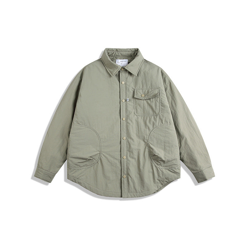 韓国ファッション SELCA-cotton quilted casual shirt-mselca2024ss-095-04