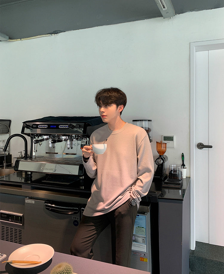 韓国ファッション SELCA-simple sweatshirt-2024ss-to02-05