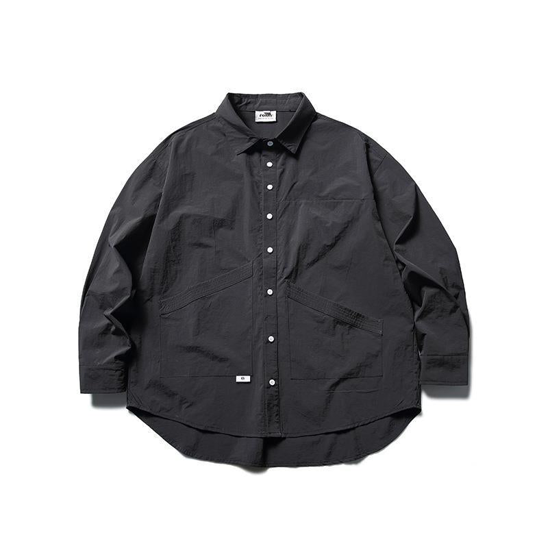 韓国ファッション SELCA-design pocket casual shirt-forn3-23qiu-xin-zuo-chun-se-da-poketutojiao-jin-chang-xiu-siyaturi-ben-xi-retorodezaingan-katupurusiyatu-05