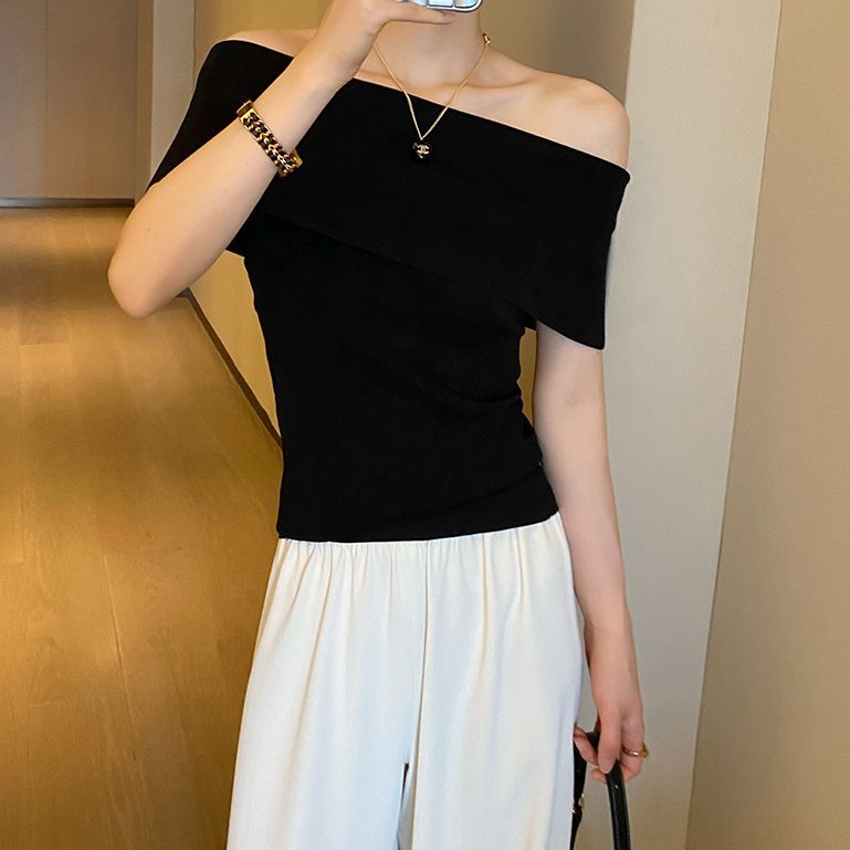 韓国ファッション SELCA-オフショルダーニットトップス-2023aw-tp12-04