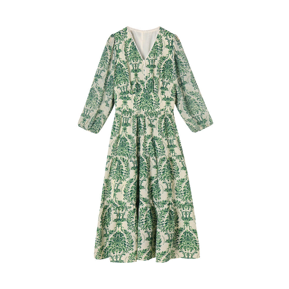 韓国ファッション SELCA-リゾートボタニカルワンピース-2024ss-105-05
