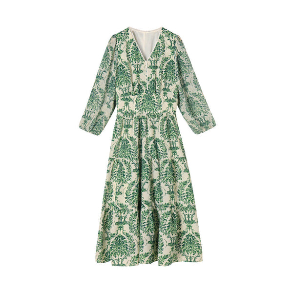 韓国ファッション SELCA-リゾートボタニカルワンピース-2024ss-105-05