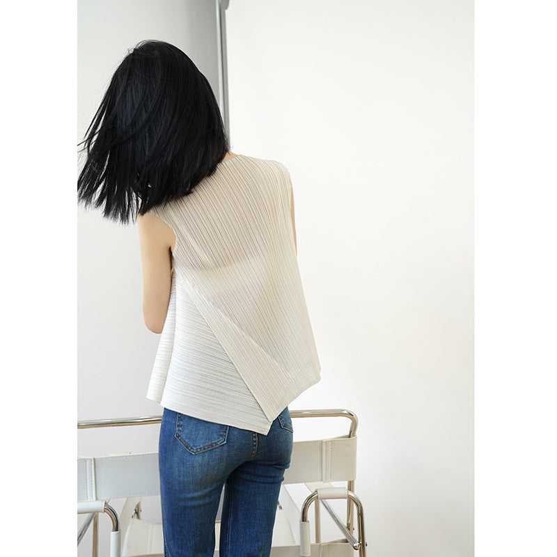 韓国ファッション SELCA-アシメントリーノースリーブ-2024ss-0023-02