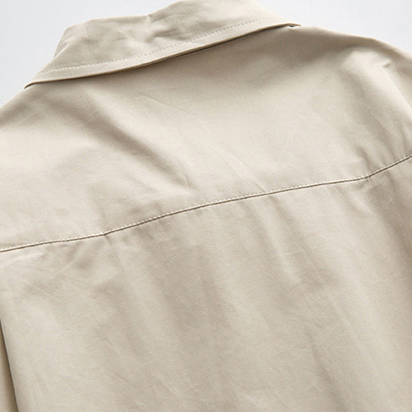 韓国ファッション SELCA-double pocket casual shirt-mselca2024ss-0110-010