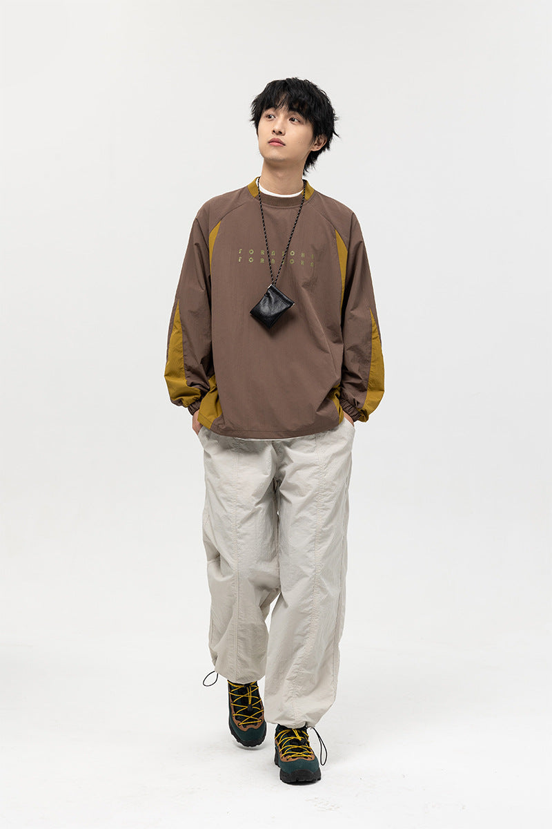韓国ファッション SELCA-Long Sleeve Bicolor Shirt-mselca2024ss-004-015