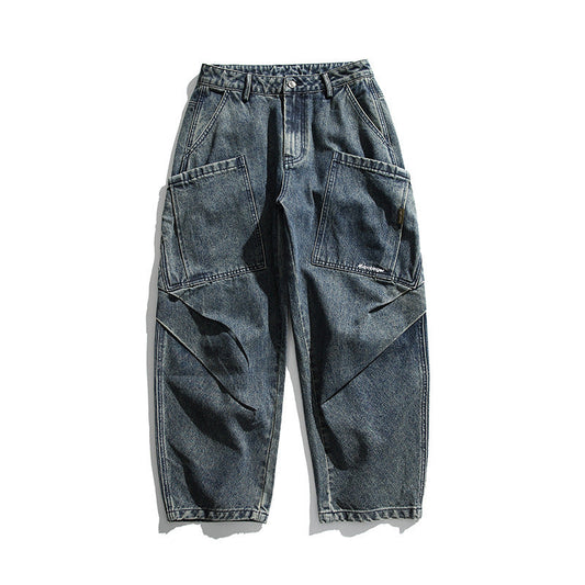 韓国ファッション SELCA-Retro wash straight length pants-mselca2024ss-096-01