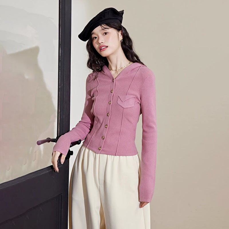 韓国ファッション SELCA-センターオープンフードパーカー-2024ss-tp32-02