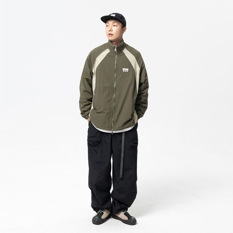 韓国ファッション SELCA-contrast color patchwork loose jacket-mselca2024ss-018-06