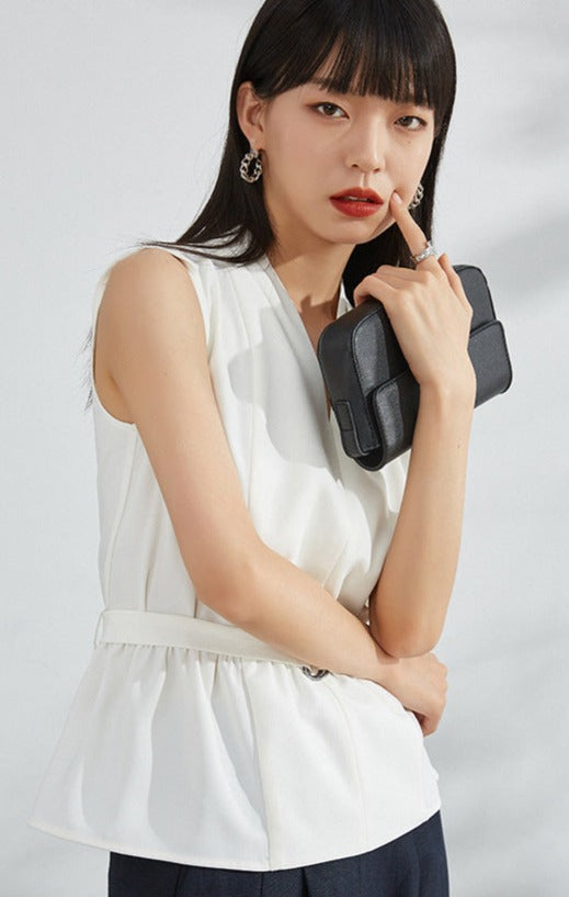韓国ファッション SELCA-ノースリーブシャツチュニック-2024ss-tp34-08