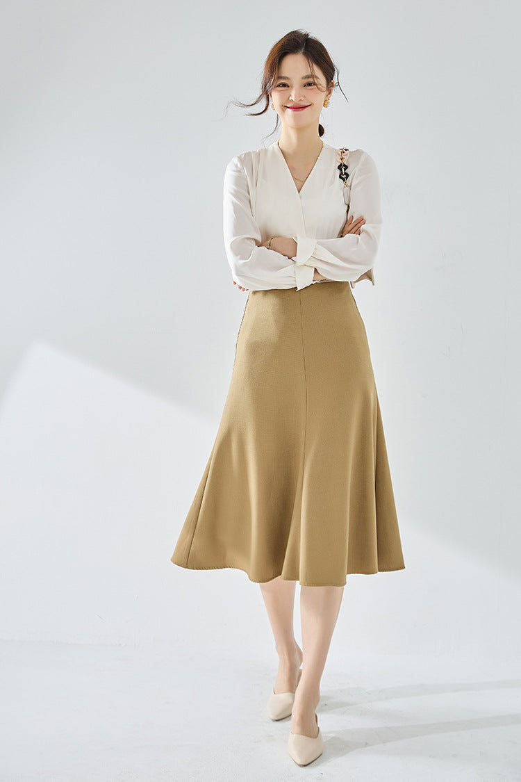 韓国ファッション SELCA-シングルブレストスーツスカート-2023aw-sk04-01