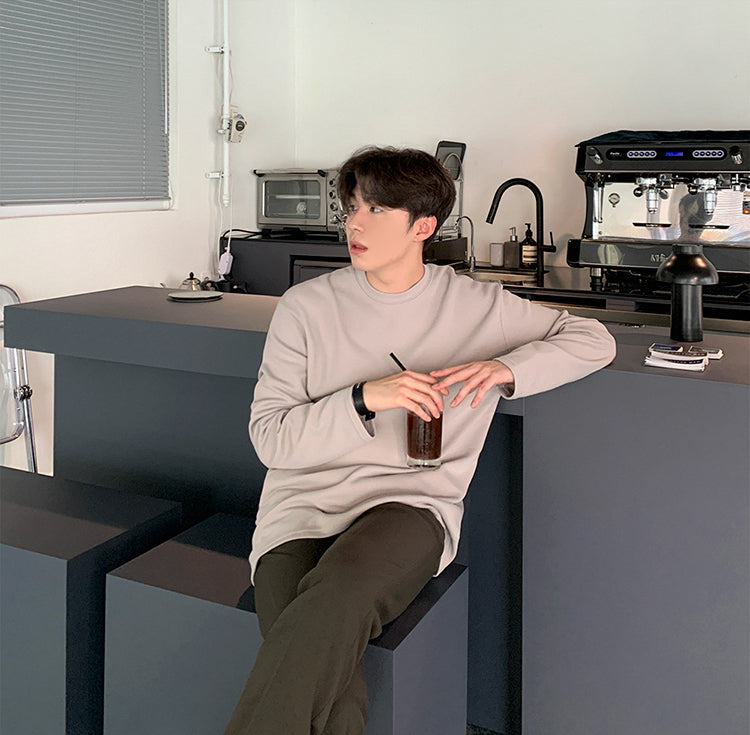 韓国ファッション SELCA-simple sweatshirt-2024ss-to02-02