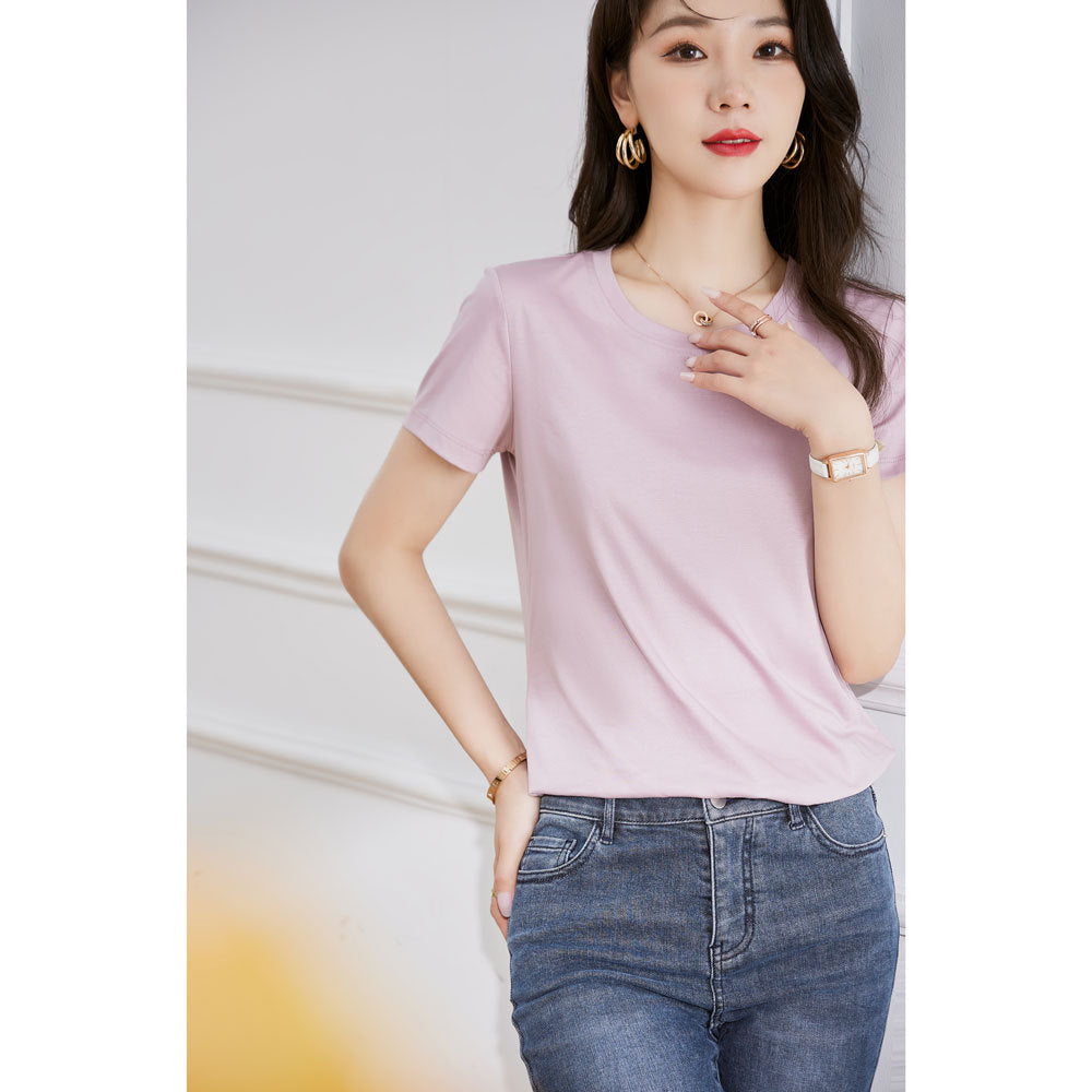 韓国ファッション SELCA-ラウンドネックTシャツ-2024ss-119-06