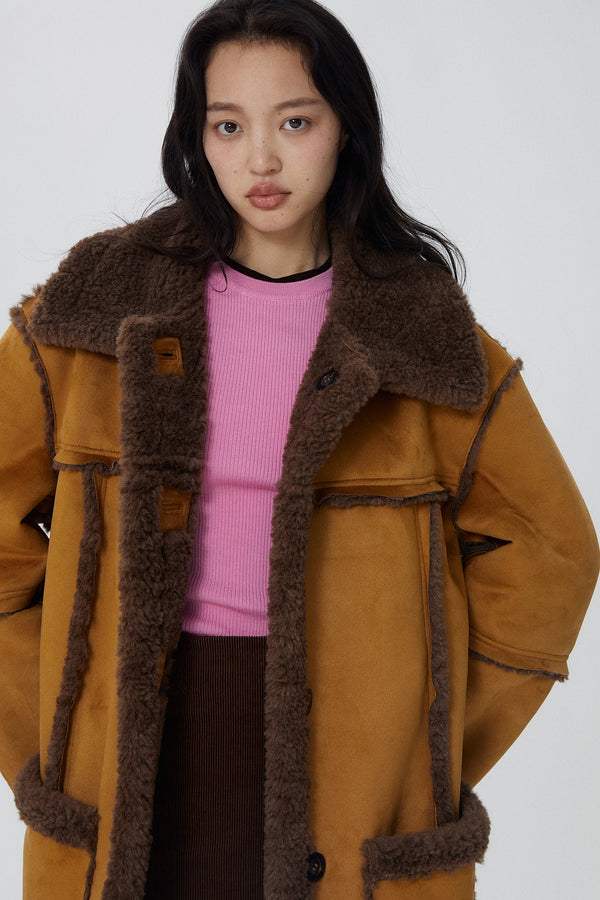 韓国ファッション SELCA-リバーシブルロングボアコート-2023aw-ou52-018
