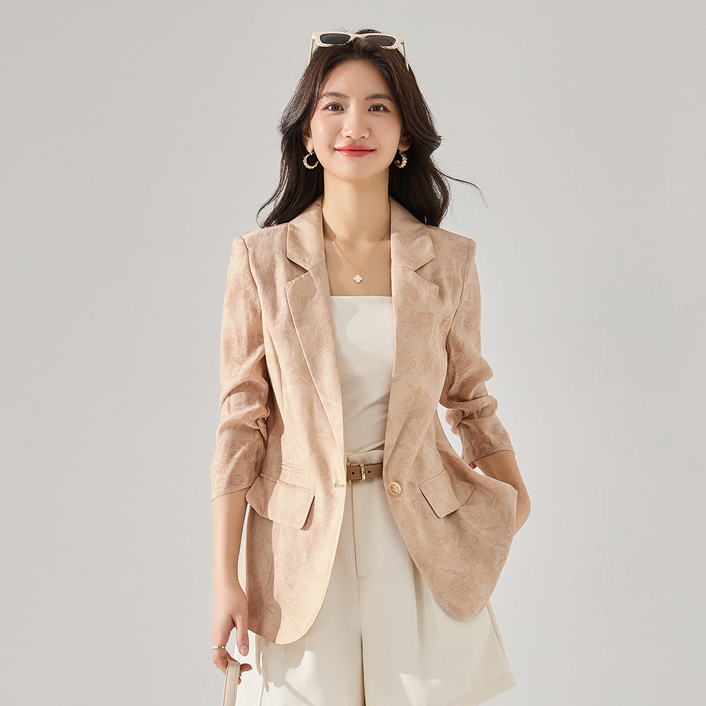 韓国ファッション SELCA-フラワーデザインカラージャケット-2024ss-135-03