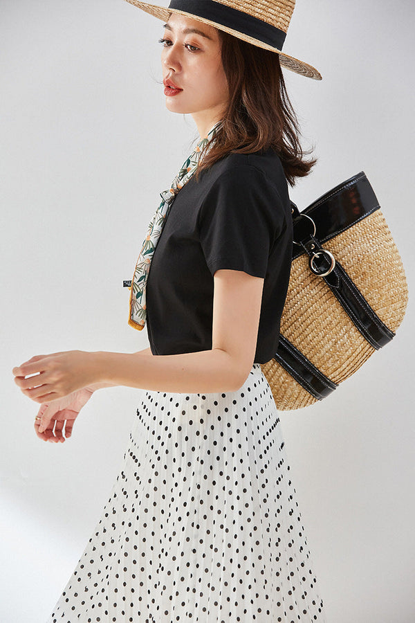 韓国ファッション SELCA-ラウンドネックTシャツ-2024ss-119-011