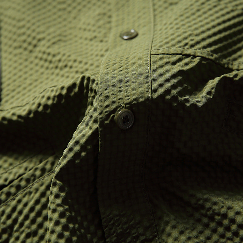 韓国ファッション SELCA-Multi-pocket design loose shirt-mselca2024ss-072-029