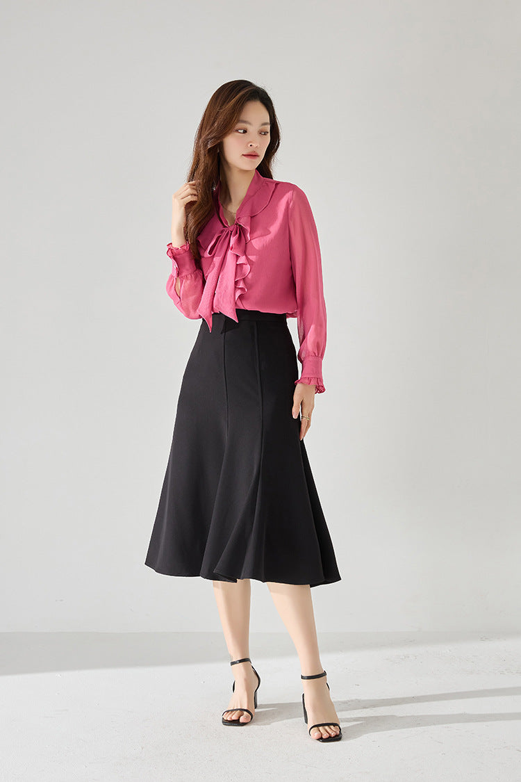 韓国ファッション SELCA-タックフレアスカート-2024ss-102-06
