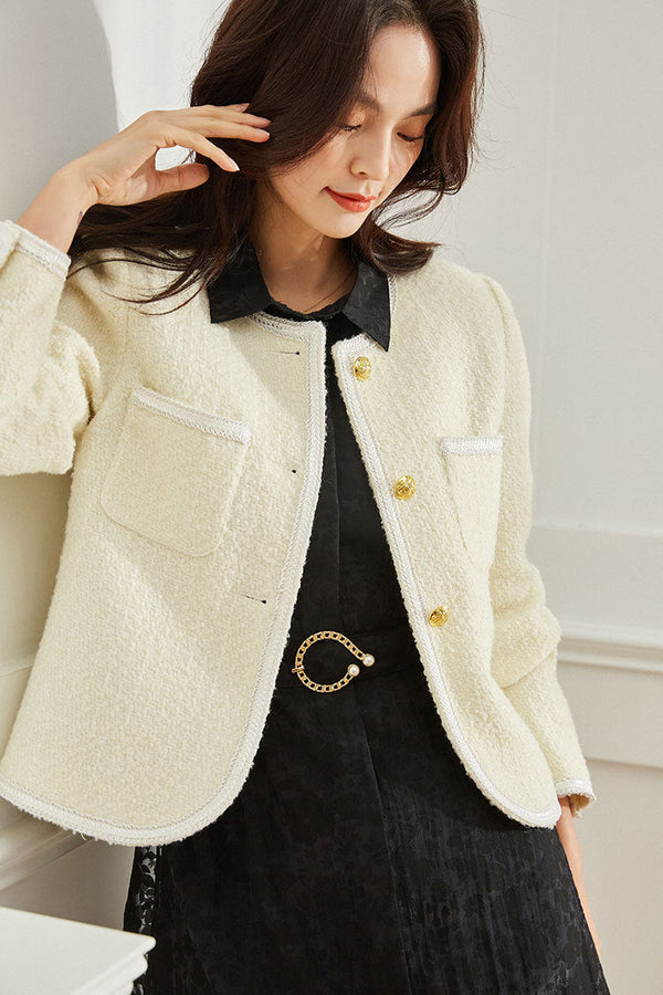 韓国ファッション SELCA-ラウンドネックコミュータートップジャケット-2023aw-ot12-012