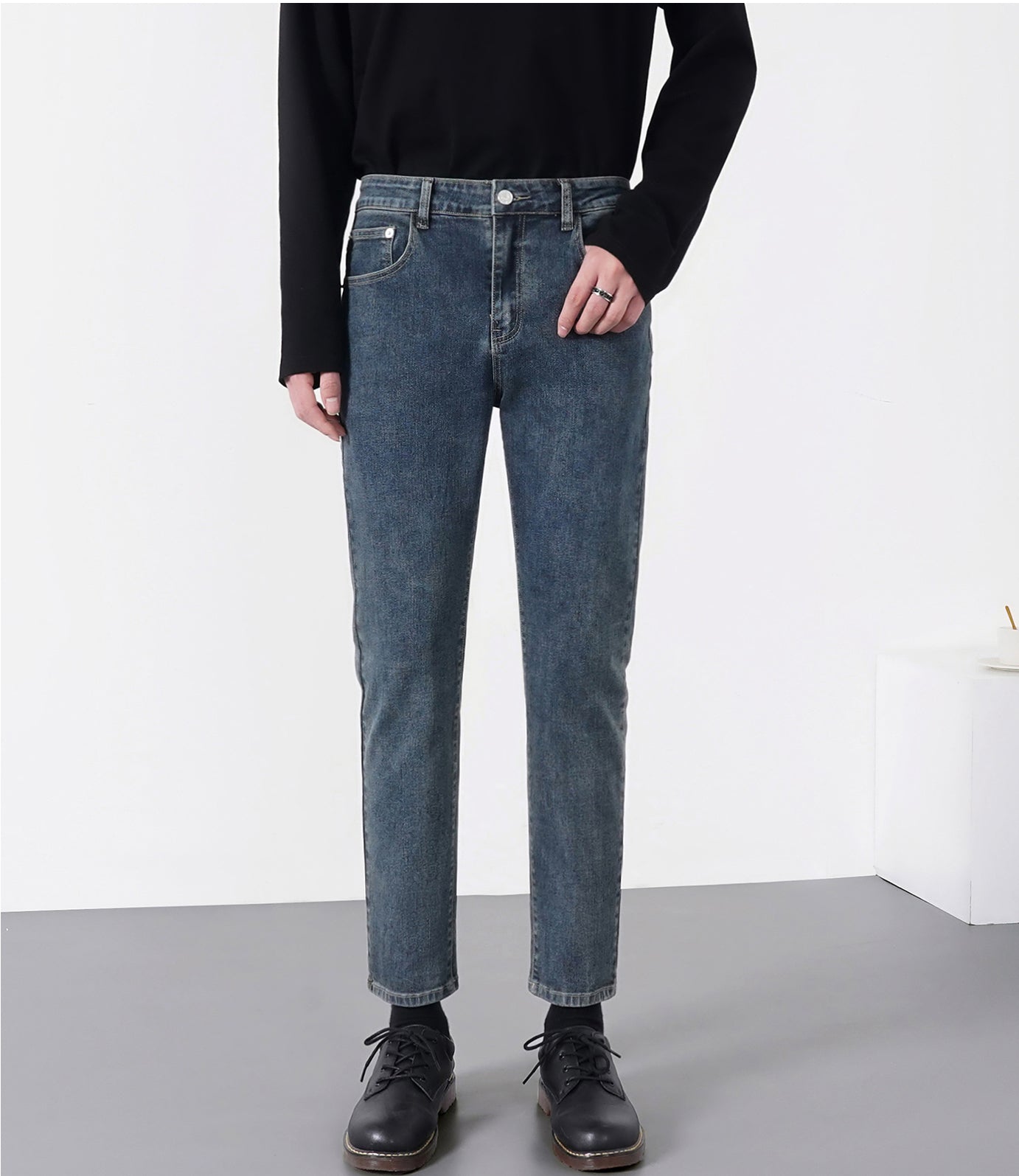 韓国ファッション SELCA-straight denim pants-2024ss-pt04-06