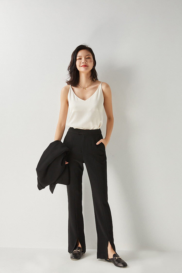 韓国ファッション SELCA-フロントスリットロングフレアパンツ-2024ss-pt1-03