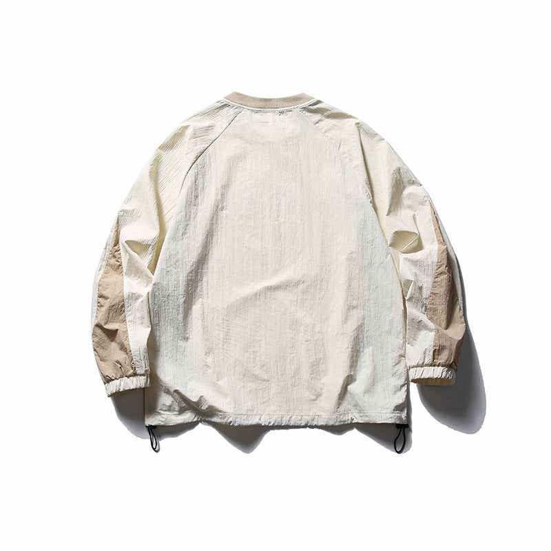 韓国ファッション SELCA-Long Sleeve Bicolor Shirt-mselca2024ss-004-07