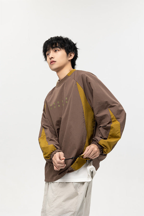 韓国ファッション SELCA-Long Sleeve Bicolor Shirt-mselca2024ss-004-021