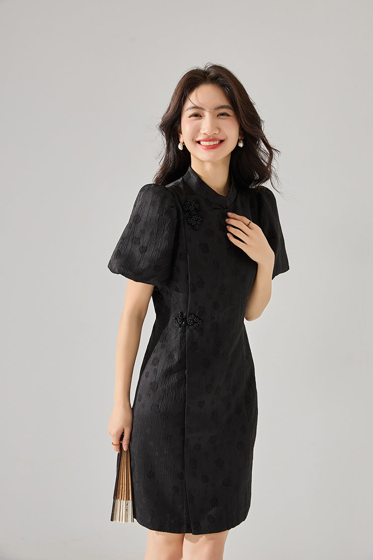韓国ファッション SELCA-チャイナスタイルミニドレス-2024ss-125-011