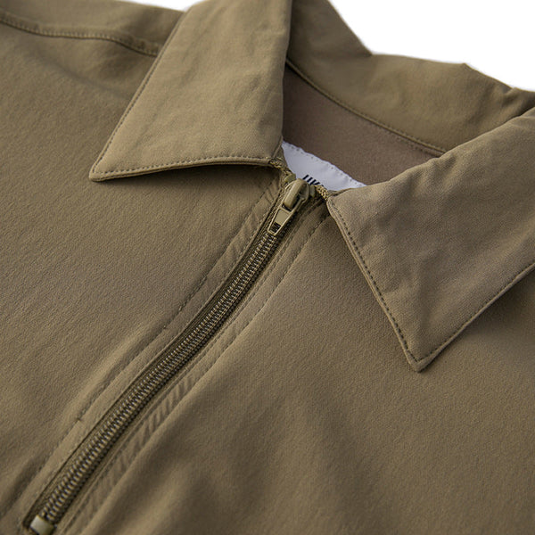 韓国ファッション SELCA-half zip double pocket shirt-mselca2024ss-097-012